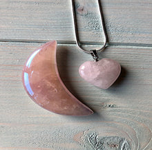 Load image into Gallery viewer, Aura Rose Quartz Moon