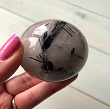 Load image into Gallery viewer, Tourmalinated Quartz Sphere