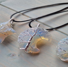 Load image into Gallery viewer, Tree of Life Wire Wrapped Moon Pendant