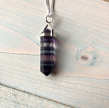 Load image into Gallery viewer, Fluorite Point Pendant in Sterling Silver Setting