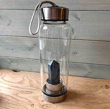 Load image into Gallery viewer, Lapis - Empowering - Crystal Infused Glass Water Bottle