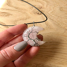 Load image into Gallery viewer, Tree of Life Wire Wrapped Moon Pendant