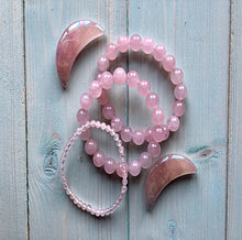 Load image into Gallery viewer, Aura Rose Quartz Moon