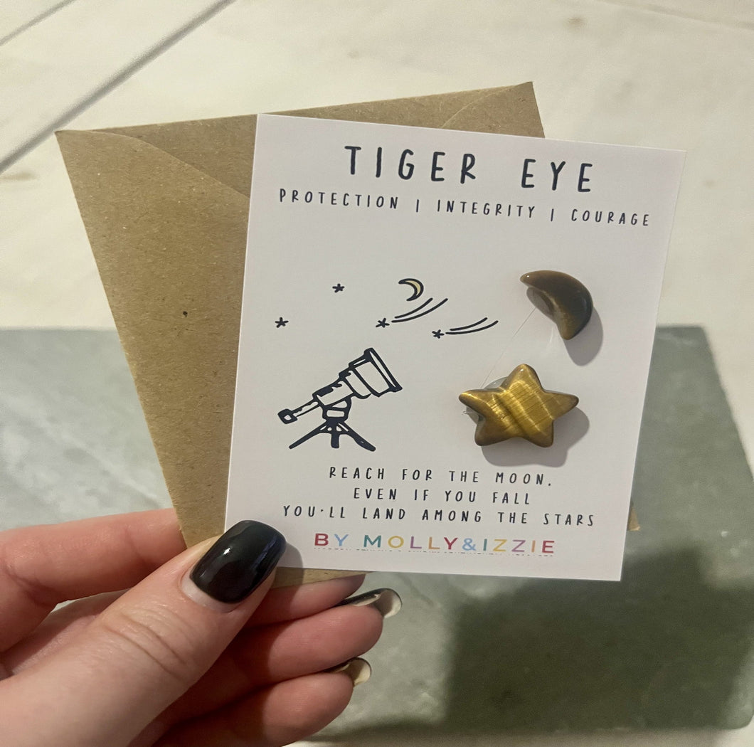 Tigers Eye Moon Star Gift Card