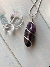 Load image into Gallery viewer, Wire Wrapped Chunky Amethyst Pendant
