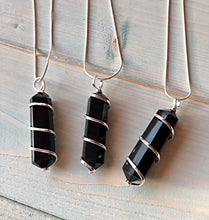 Load image into Gallery viewer, Double Terminated Black Tourmaline Spiral Pendant
