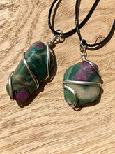 Load image into Gallery viewer, Ruby in Fuchsite Wire Wrapped Pendant
