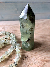Load image into Gallery viewer, Prehnite Polished Point 7.5cm
