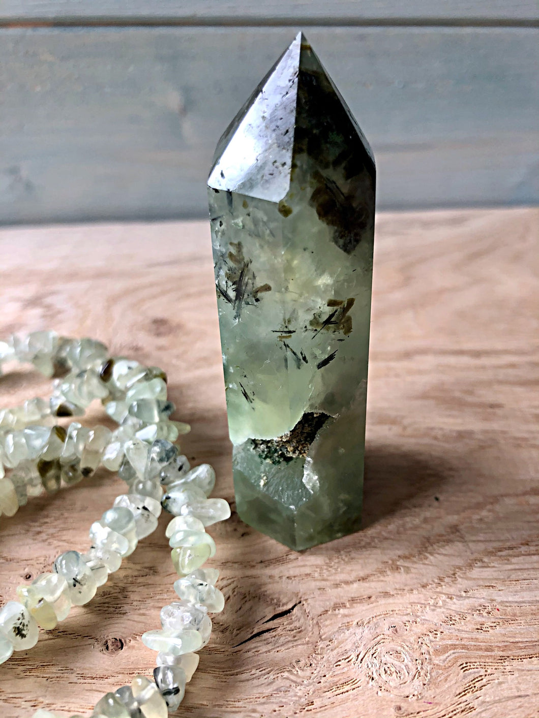 Prehnite Polished Point 7.5cm