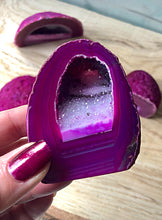 Load image into Gallery viewer, Dyed Pink Agate Geode
