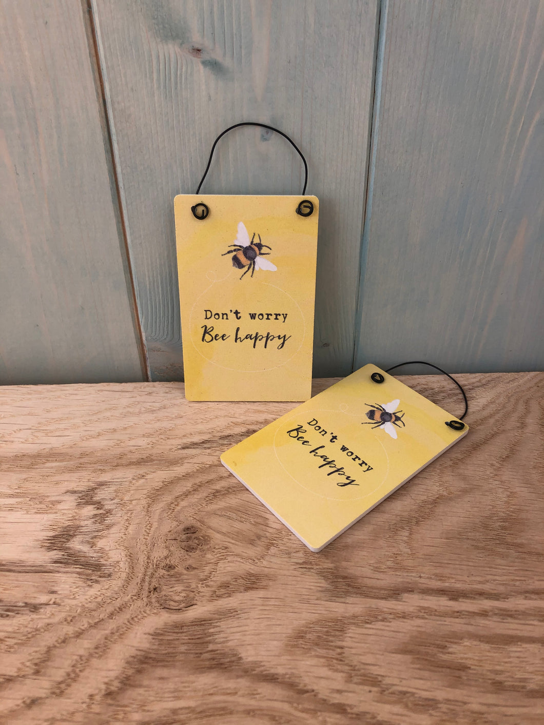 Dont Worry Bee Happy Mini Sentiment Sign