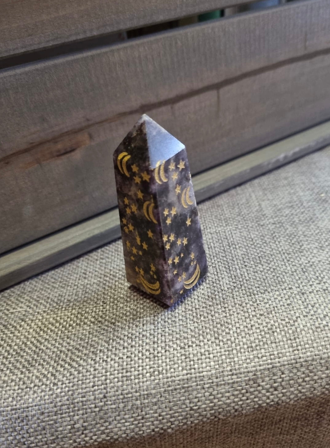 Lepidolite Carved Tower