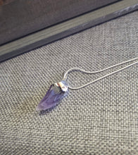 Load image into Gallery viewer, Raw Electroplated Amethyst Pendant
