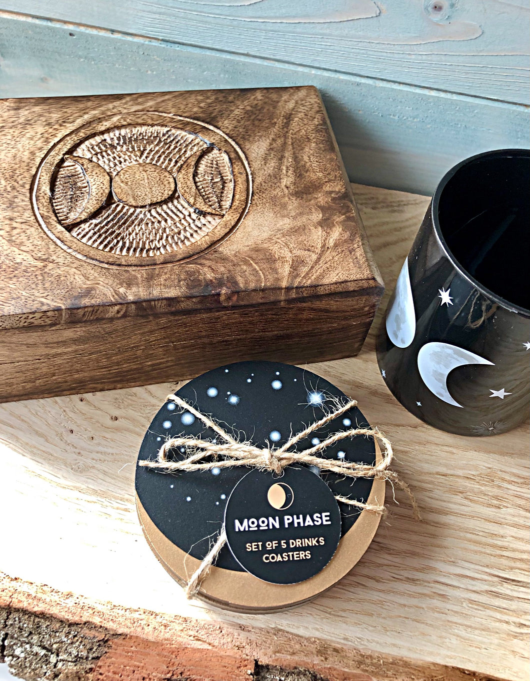 Moon Phases Coaster Set