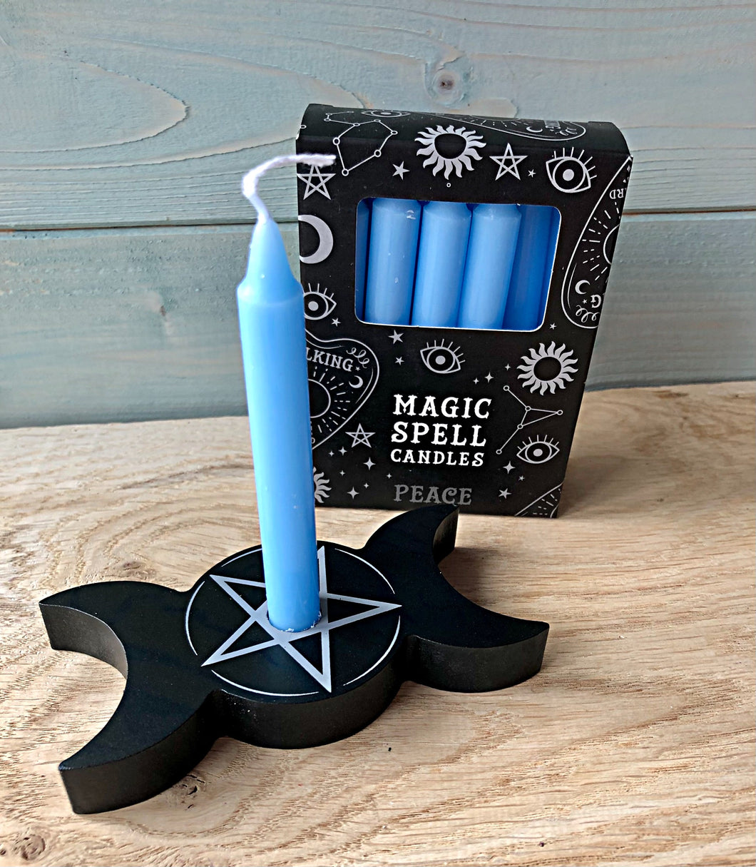 Triple Moon Spell Candle Holder