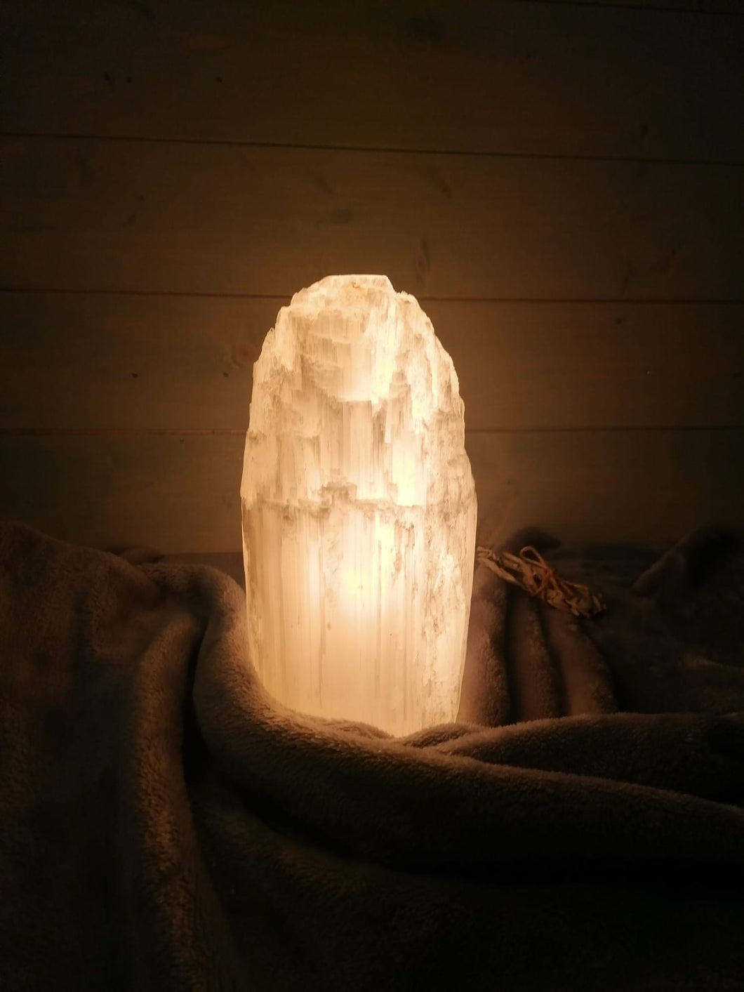 Selenite Tower Lamp