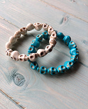 Load image into Gallery viewer, Howlite Skull Bracelets
