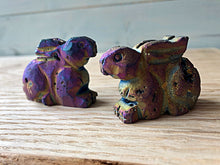 Load image into Gallery viewer, Frosted Titanium Druzy Agate Rabbit
