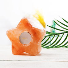 Load image into Gallery viewer, Star Shaped Himalayan Salt Tealight Holder
