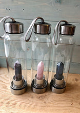 Load image into Gallery viewer, Rose Quartz - Purifying - Crystal Infused Glass Water Bottle
