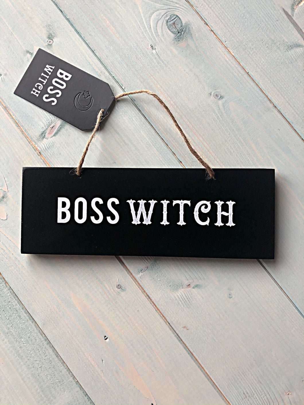 Boss Witch Hanging Wall Sign