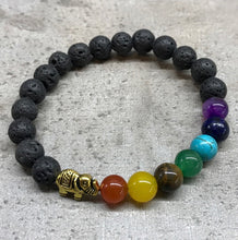 Load image into Gallery viewer, Elephant Chakra Lava Stone Bracelet
