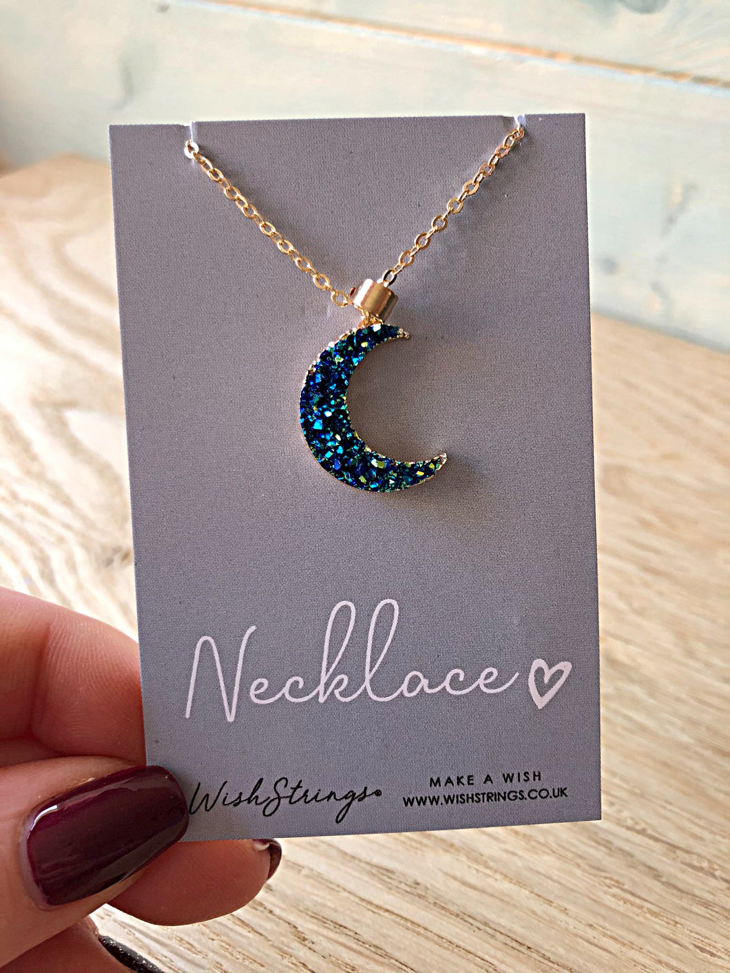 Druzy Moon Necklace