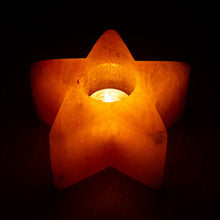 Load image into Gallery viewer, Star Shaped Himalayan Salt Tealight Holder
