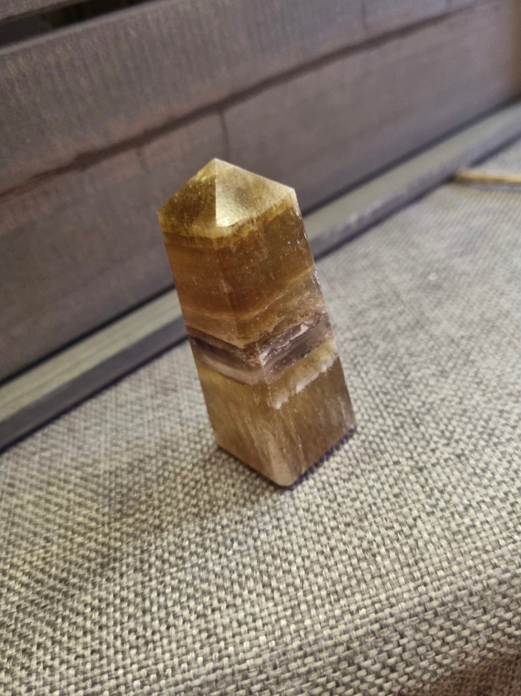 Yellow Banded Fluorite Small Tower