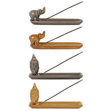 Load image into Gallery viewer, Buddha &amp; Elephant Ceramic Incense Stick Holder
