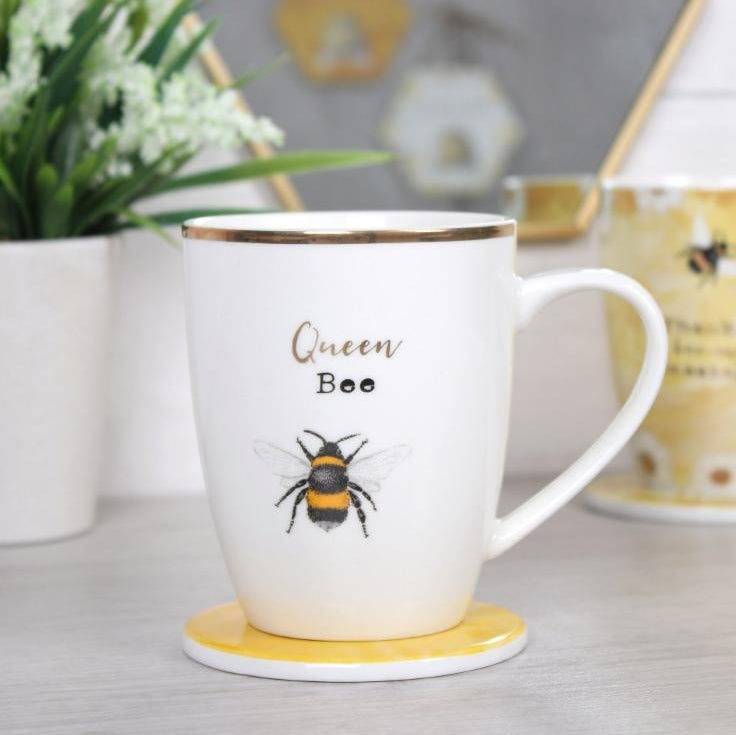 Queen Bee Mug & Coaster Set