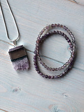 Load image into Gallery viewer, Amethyst Slice Pendant
