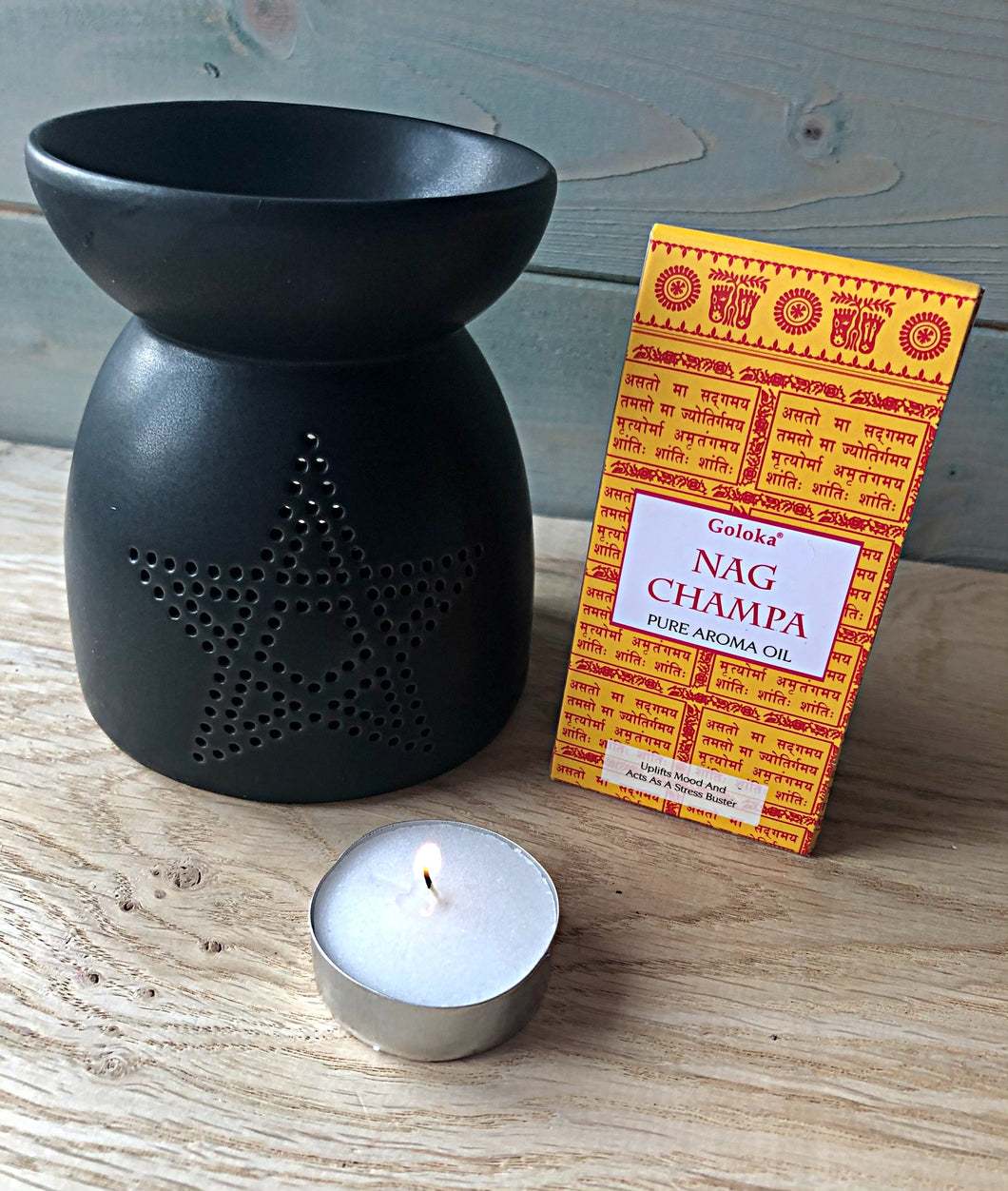 Black Pentagram Oil Burner