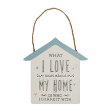 Load image into Gallery viewer, I Love My Home Wooden Hanging Plaque
